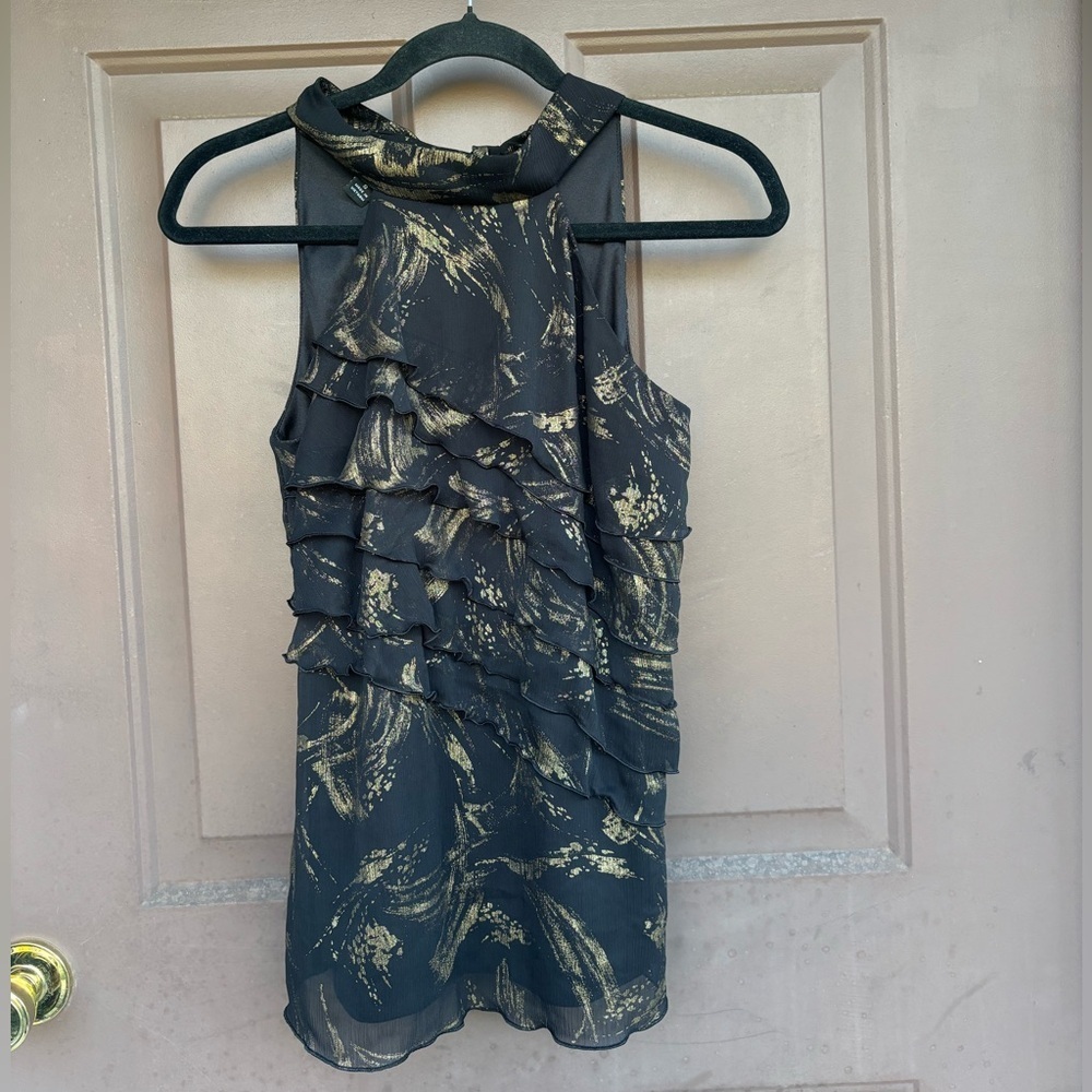 Bwear Black and Gold Patterned Top